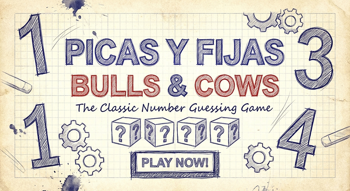 Picas y Fijas - Bulls & Cows | Free Number Guessing Game